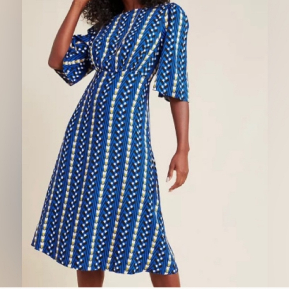 NWT Anthropology Marjorie Geo Midi Dress